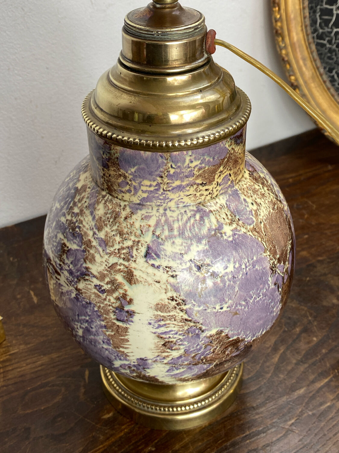 Ceramic and brass lamp