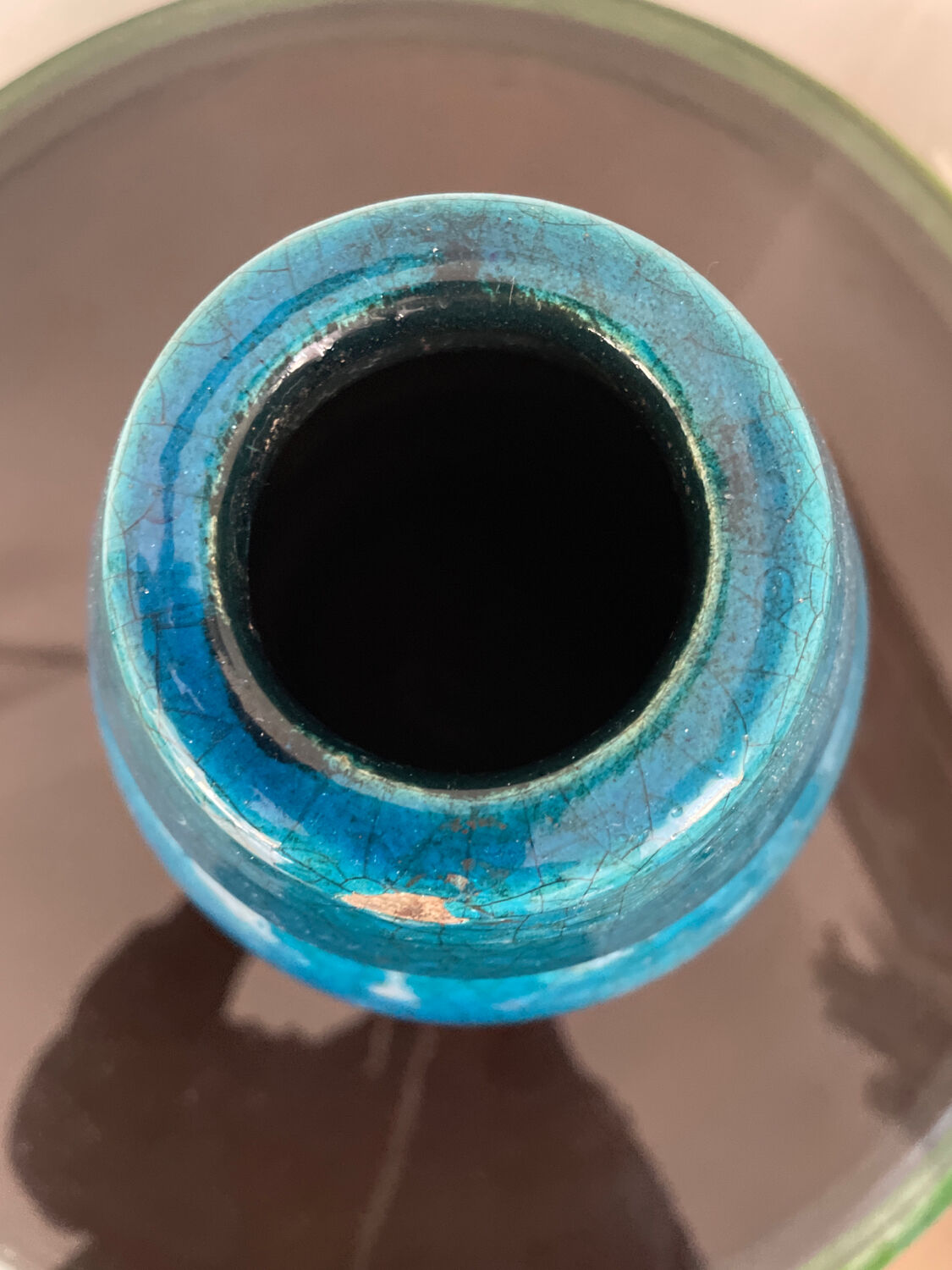 Cracked Art Deco ceramic vase Francis Bichoff