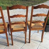 Suite of 6 Louis XV-style mulched chairs