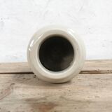 White stoneware pot