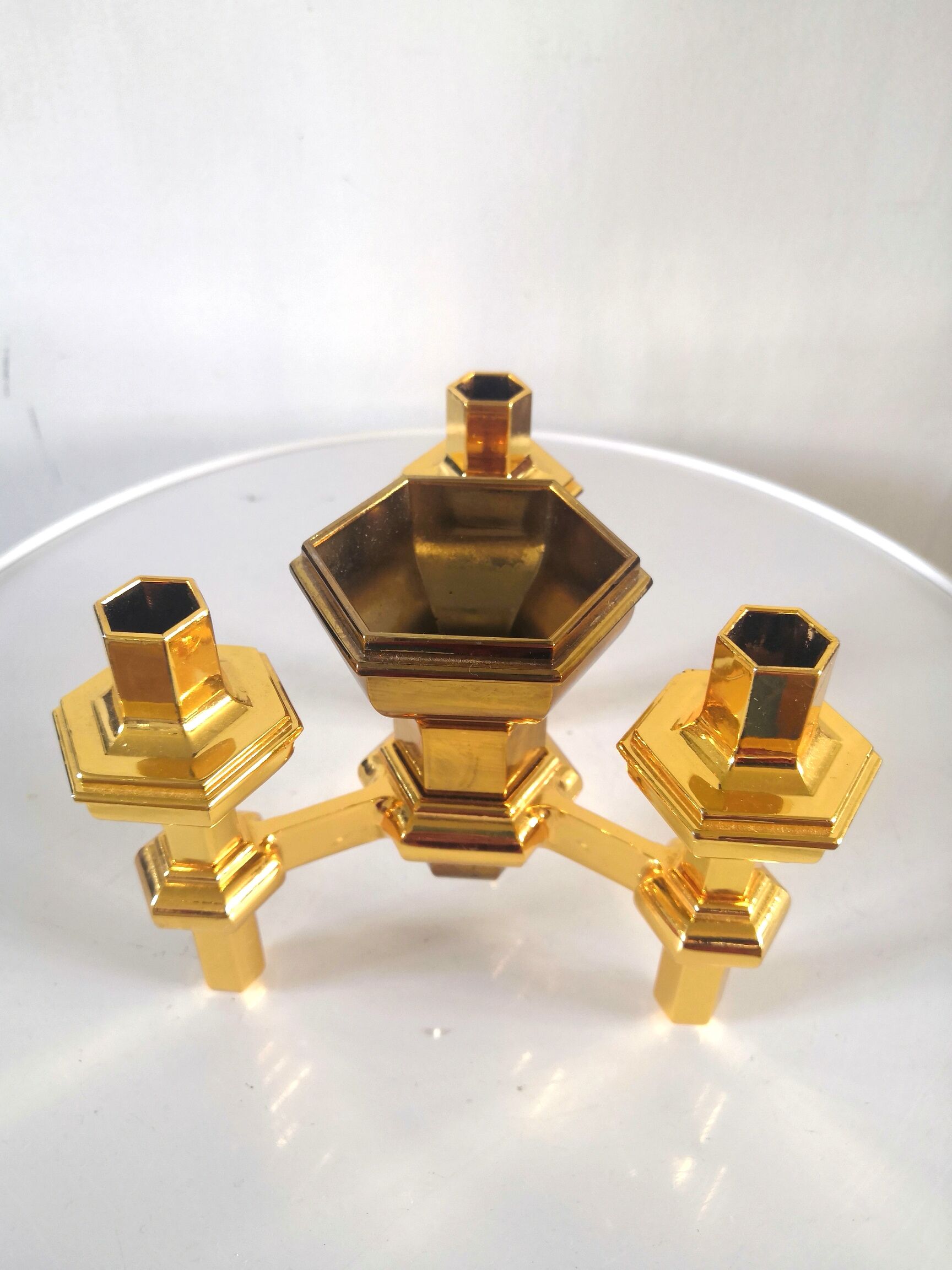 Gilded candle holders 4 candles, 70s