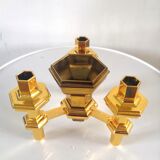 Gilded candle holders 4 candles, 70s