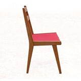 Vintage chairs 1950s wood and skai