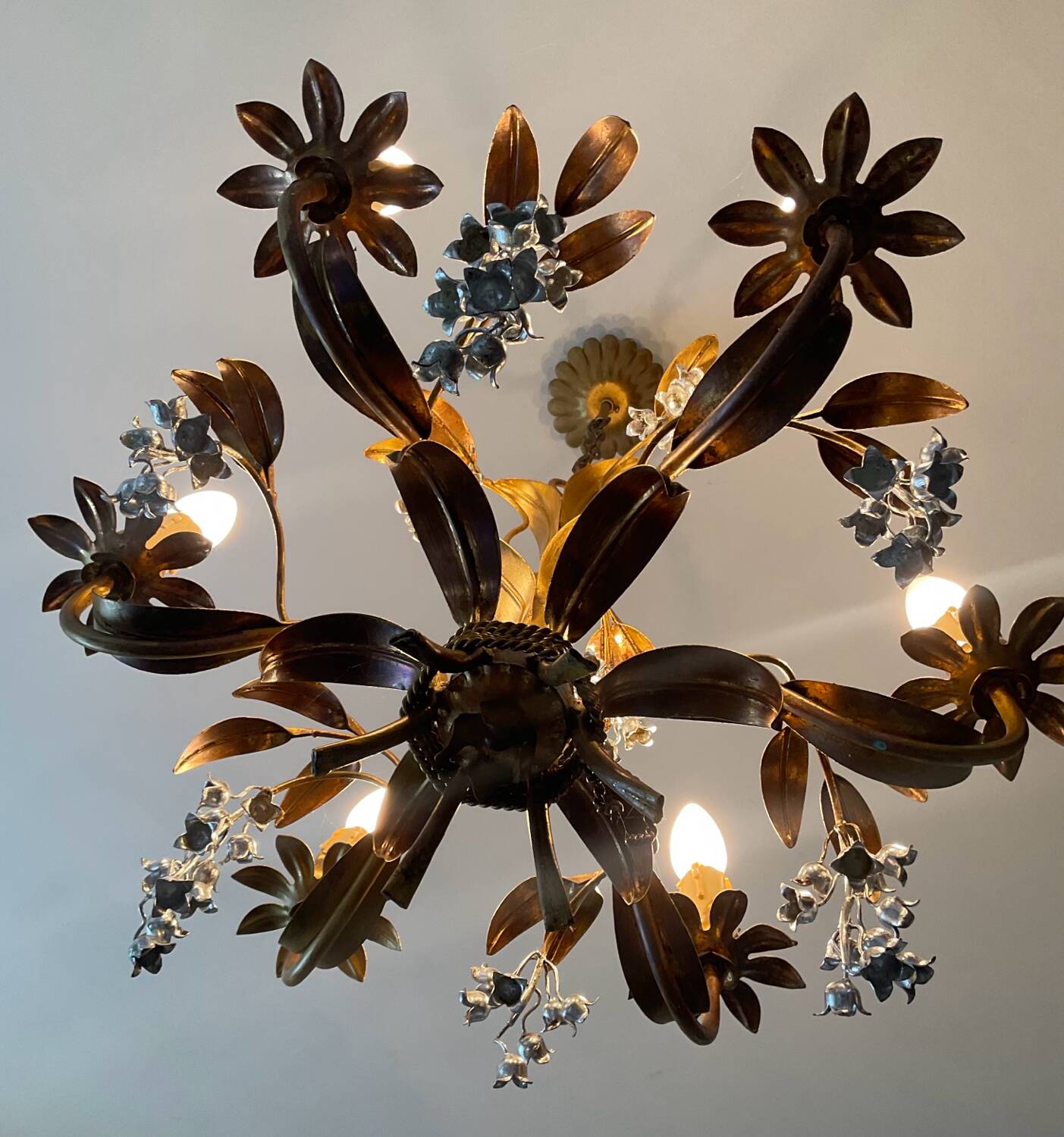 Lustre Hans Kögl Hollywood Regency des années 60