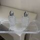Tray with crystal salt and pepper shakers