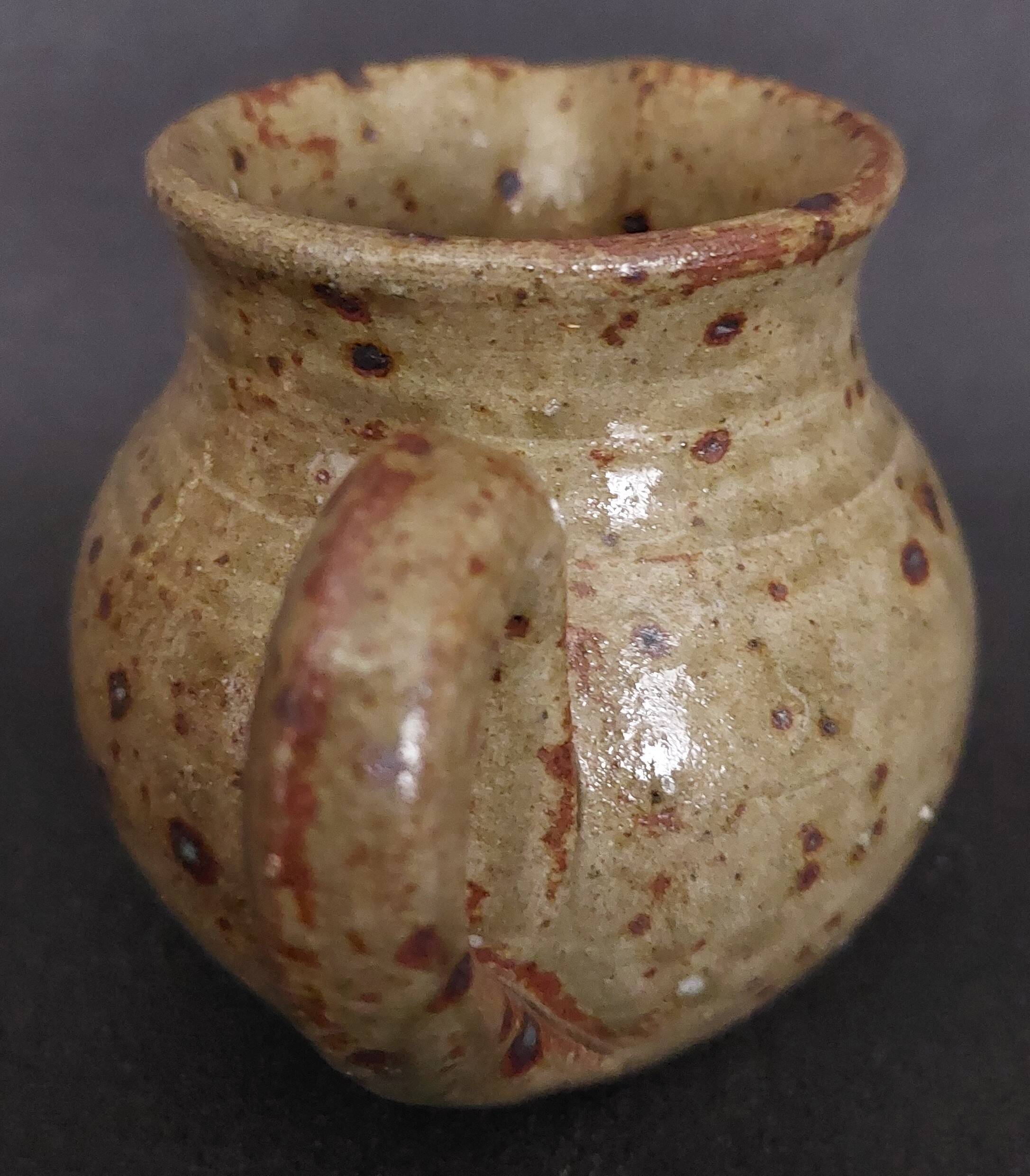 20th century pyrite stoneware cream jug