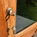 Vintage light oak cashier