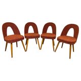 Set of 4 mid-century design dining chairs by Antonín Šuman for Mier Topoľčany.
