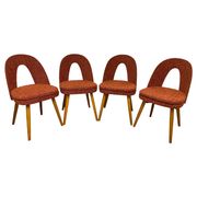 Set of 4 mid-century design dining chairs by Antonín Šuman for Mier Topoľčany.