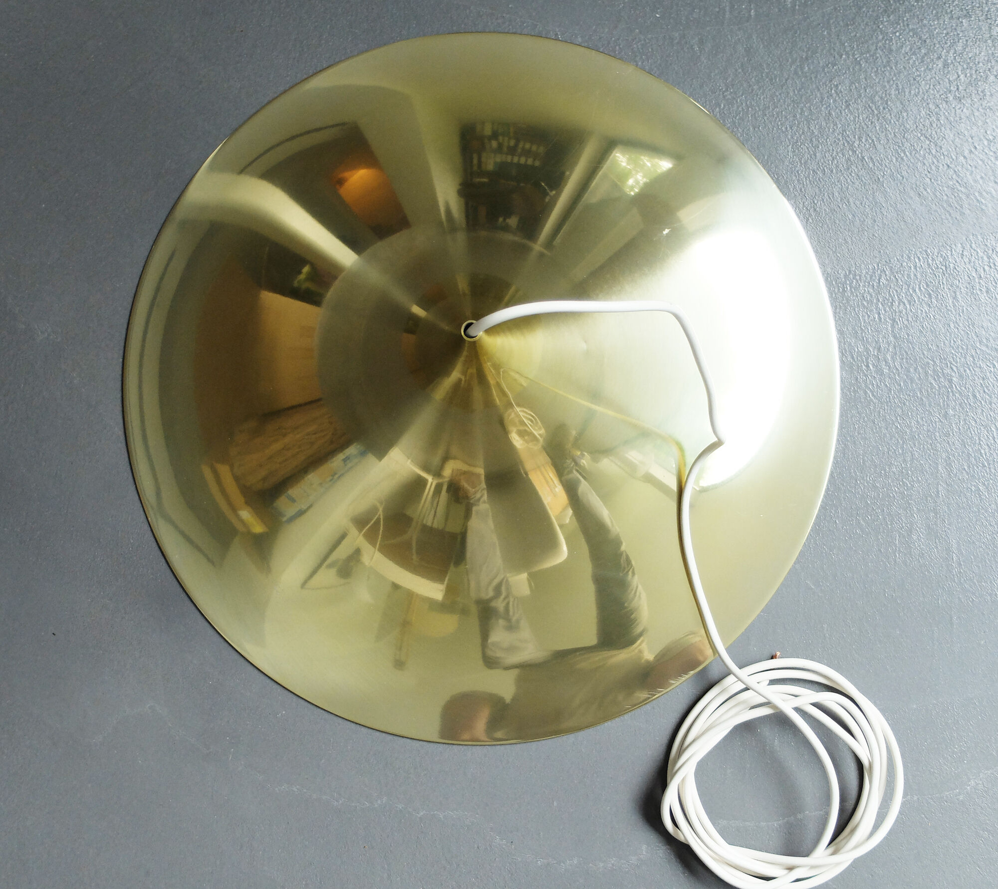 Semi brass hanging lamp design Claus Bonderup & Thorsten Thorup for Fog-Morup, Denmark