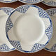 Set of 6 vintage flat plates Moulin des Loups & Hamage model Pan