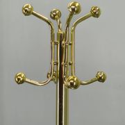 Italian Brass-Plated Coat Rack with Marble Base, 1970s