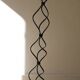 candlestick on wrought iron feet