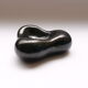 Biomorphic vacuum-pocket cup - black modeled ceramic - 1950's