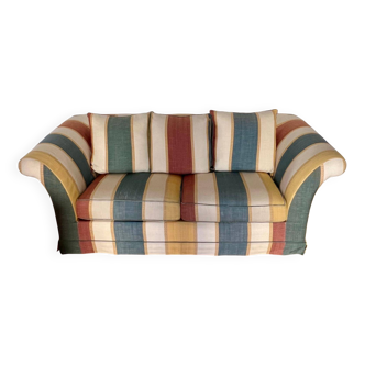 Multicolored fabric sofa