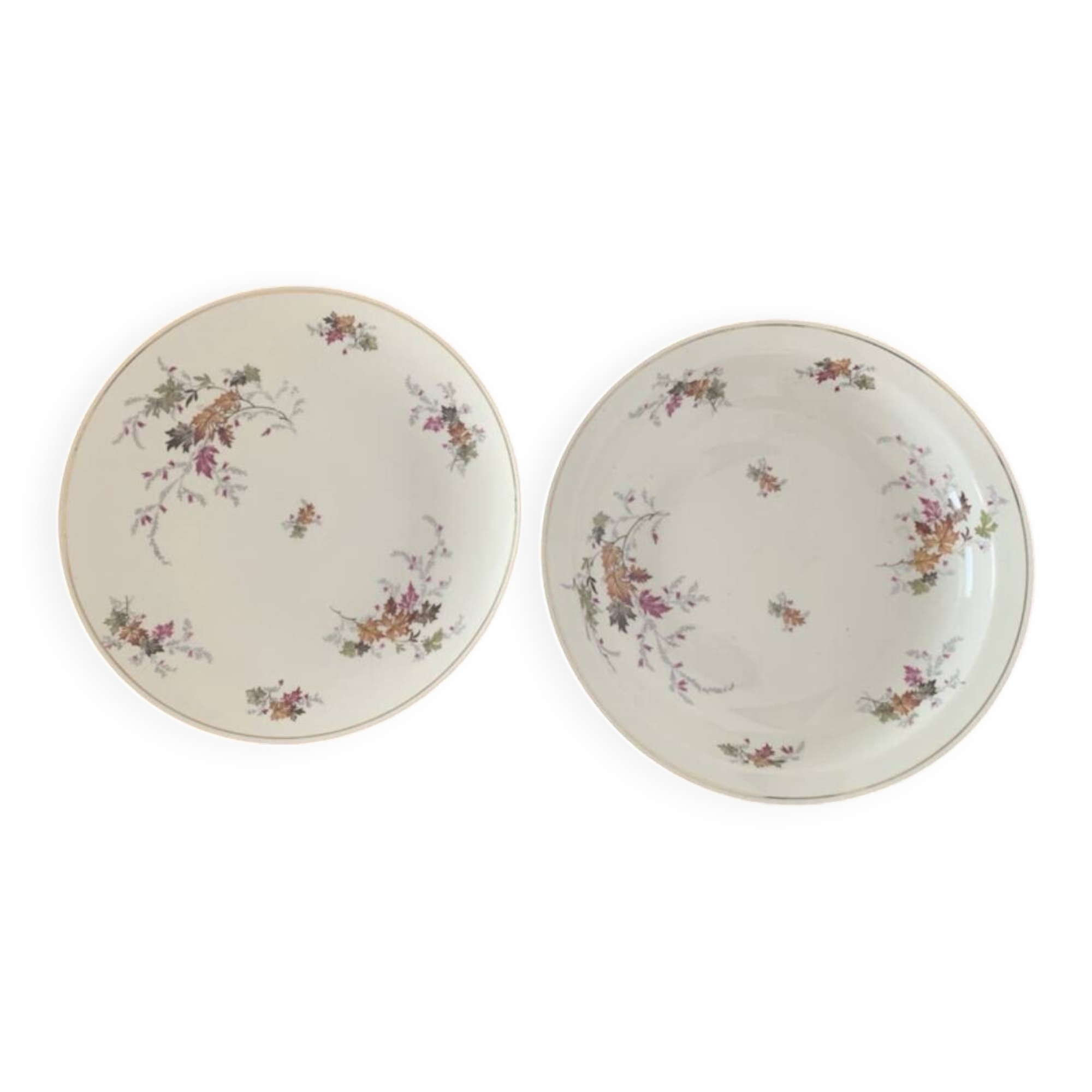 Set of 2 Limoges porcelain dishes