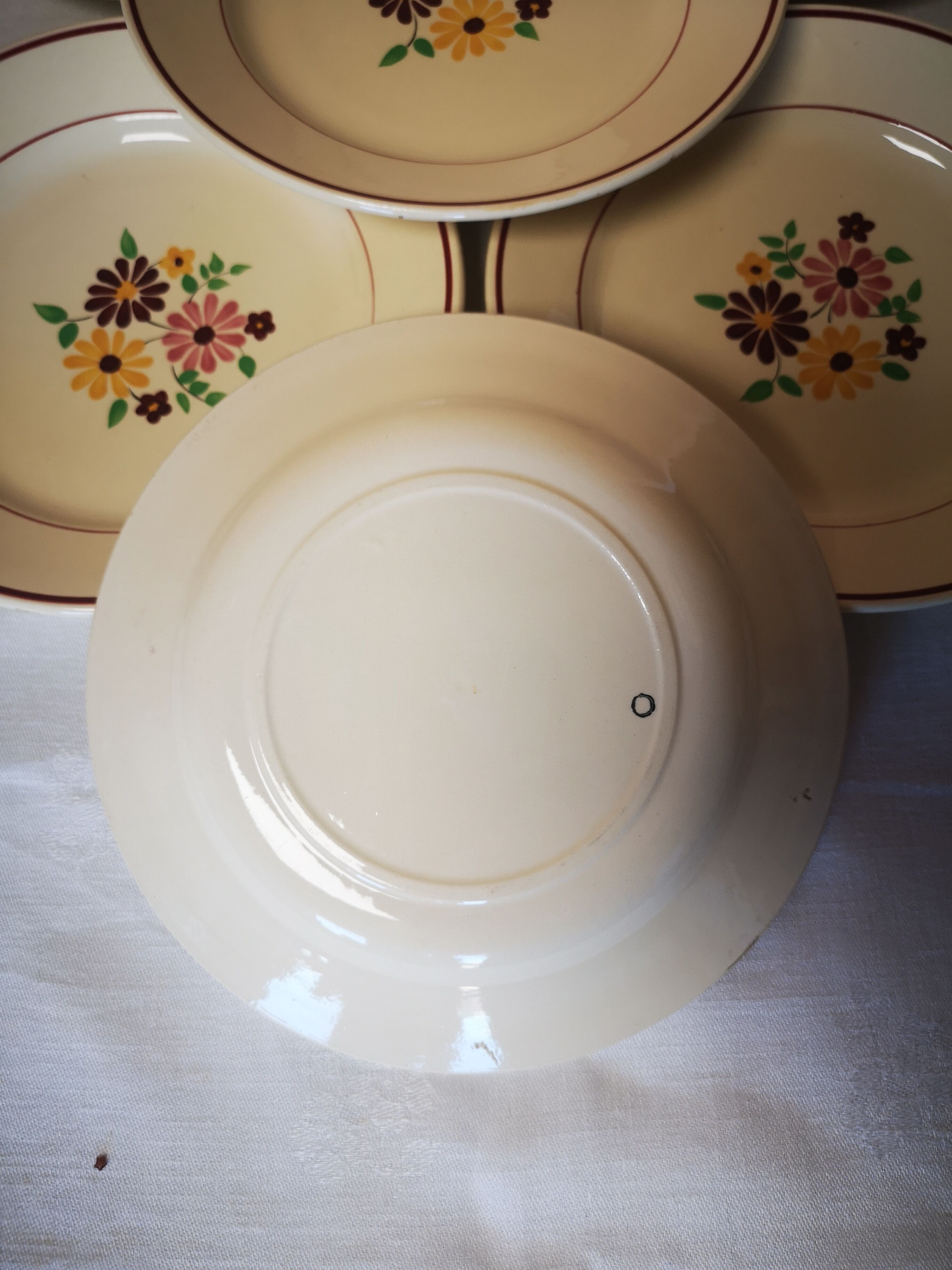 Assiettes à dessert faïence dlg digoin