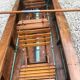 Old flat-bottomed mahogany canoe "Lake Enghien" 1930s/40s