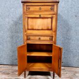 Secretary desk Louis XVI style in cherry tree circa 1950-1960