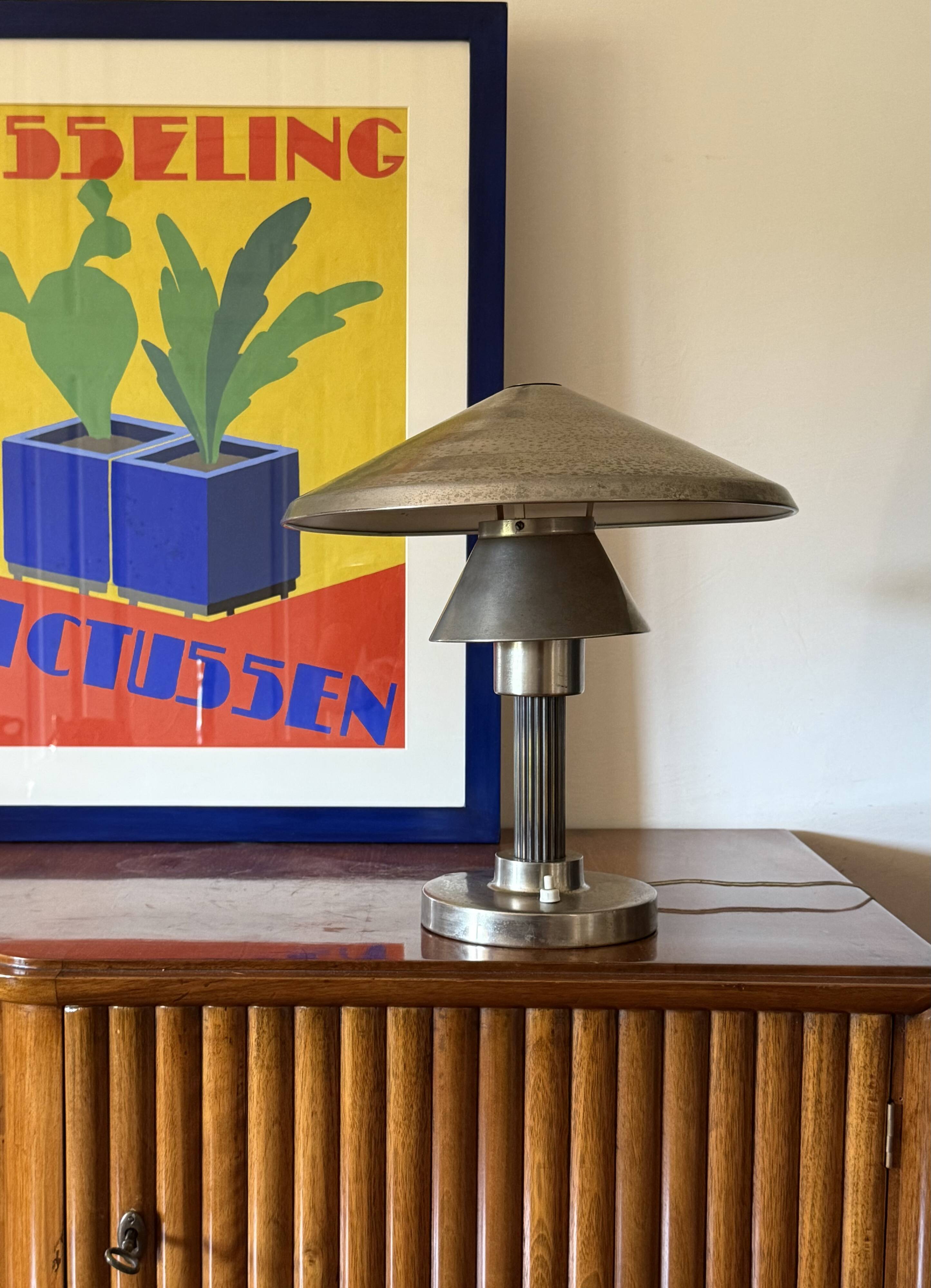 Lampe de table Art Déco, Philips Milano, Italie vers 1930