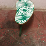 Table tripode forme haricot porte plante - Petite table d'appoint restaurée Jungle