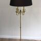 Floor lamp in brushed steel and brass. In the style of Maison Charles