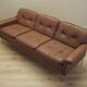 Brown leather sofa, Danish design, 1960s, manufactured by AS Vejen Polstermøbe