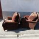 Pair of armchairs year 50 chocolate velvet