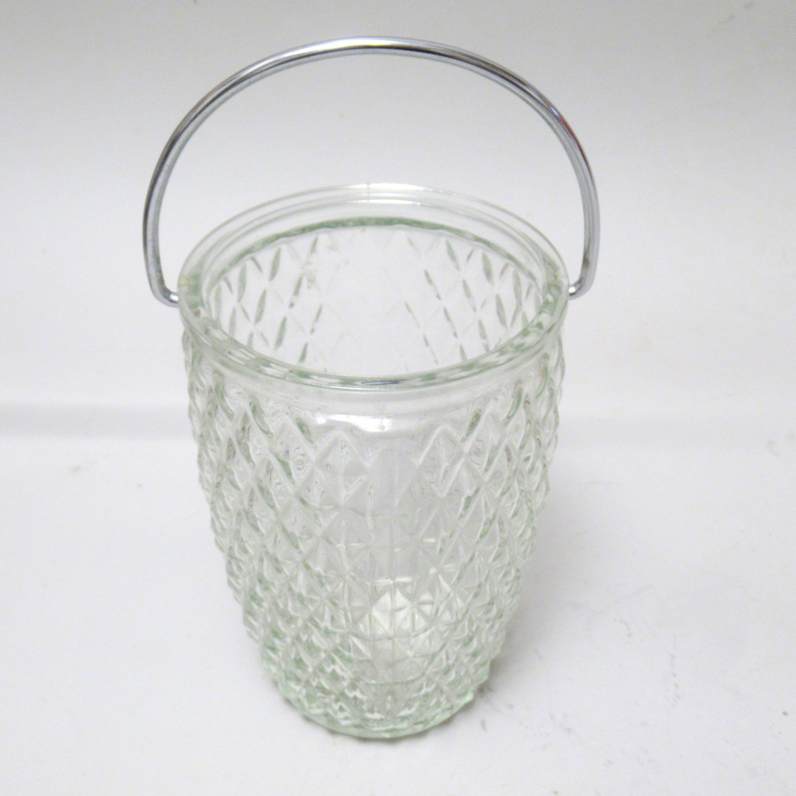 Small glass ice bucket 1950s