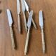 Set of silver-plated graphic cutlery for 6 people.