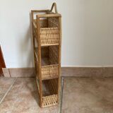 Vintage wicker wall shelf