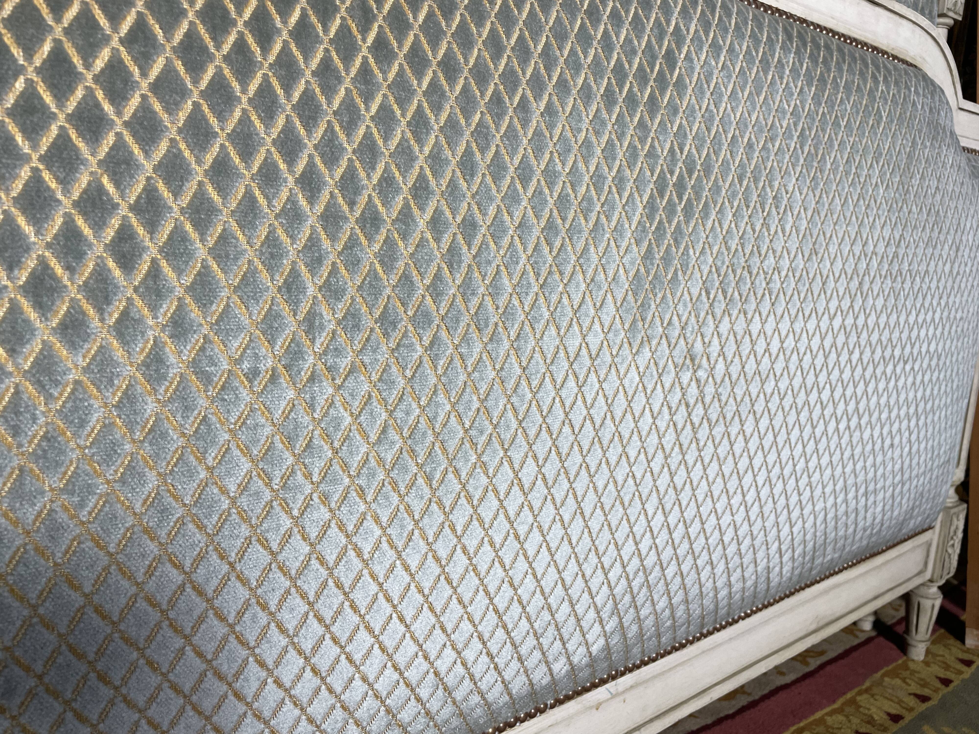 Louis XVI style upholstered bed