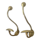 Pair of 19th century brass ball hooks