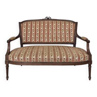 Louis XVI style two-seater sofa bench from the 1900s