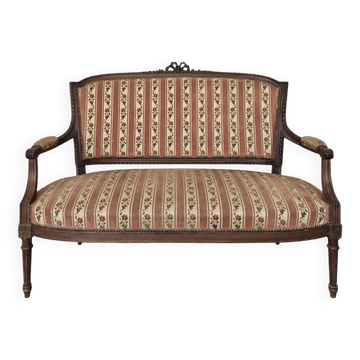 Louis XVI style two-seater sofa bench from the 1900s
