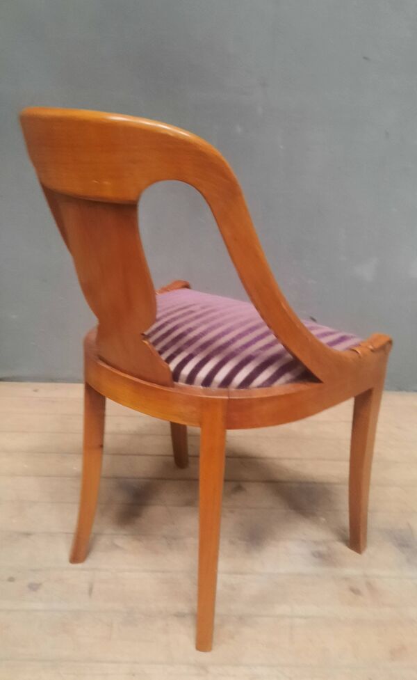 Serie de 6 chaises gondole en merisier