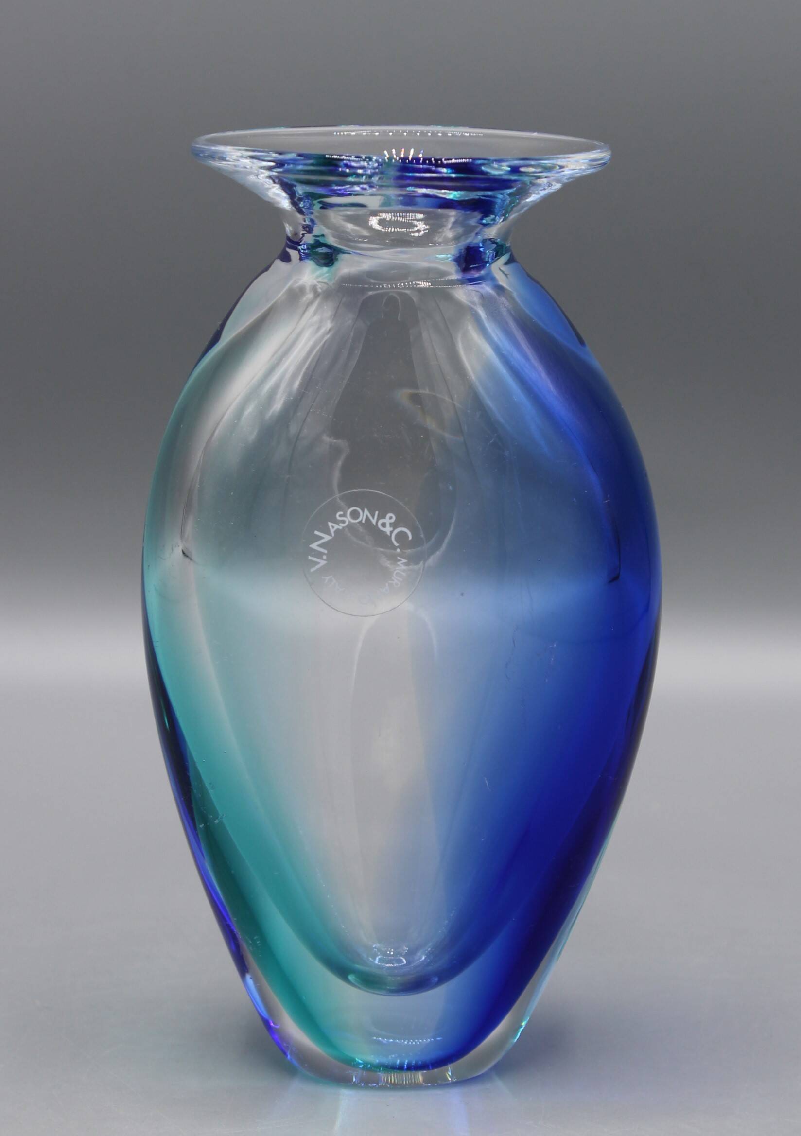 Murano glass vase vincenzo nason - italy sommerso