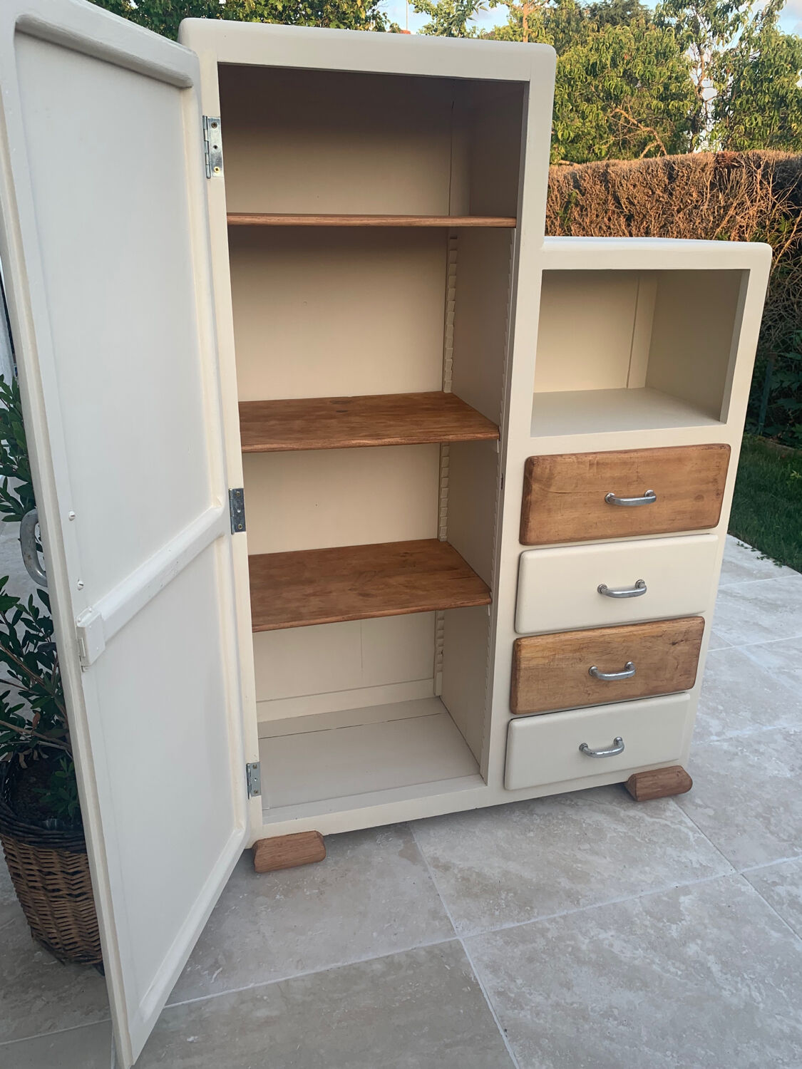 Old asymmetrical cabinet