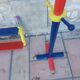 Coat rack and pencil shelf 80'S , Design Pierre Sala