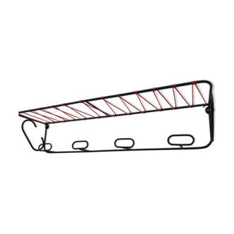 Coat rack of the 50s metal and scoubidou thread