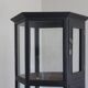 Antique black hexagonal display cabinet – 180 cm