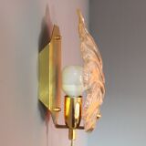 Glass wall lamp by Raf Sweden, 1970s