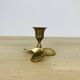 Golden brass propeller candle holder