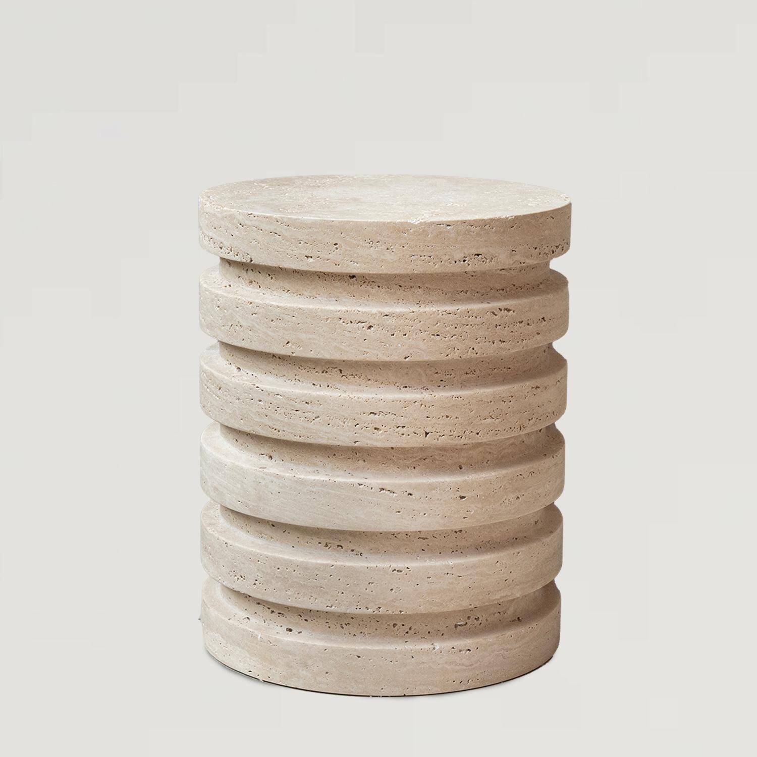 Table d'appoint, Travertine Layer Stool -