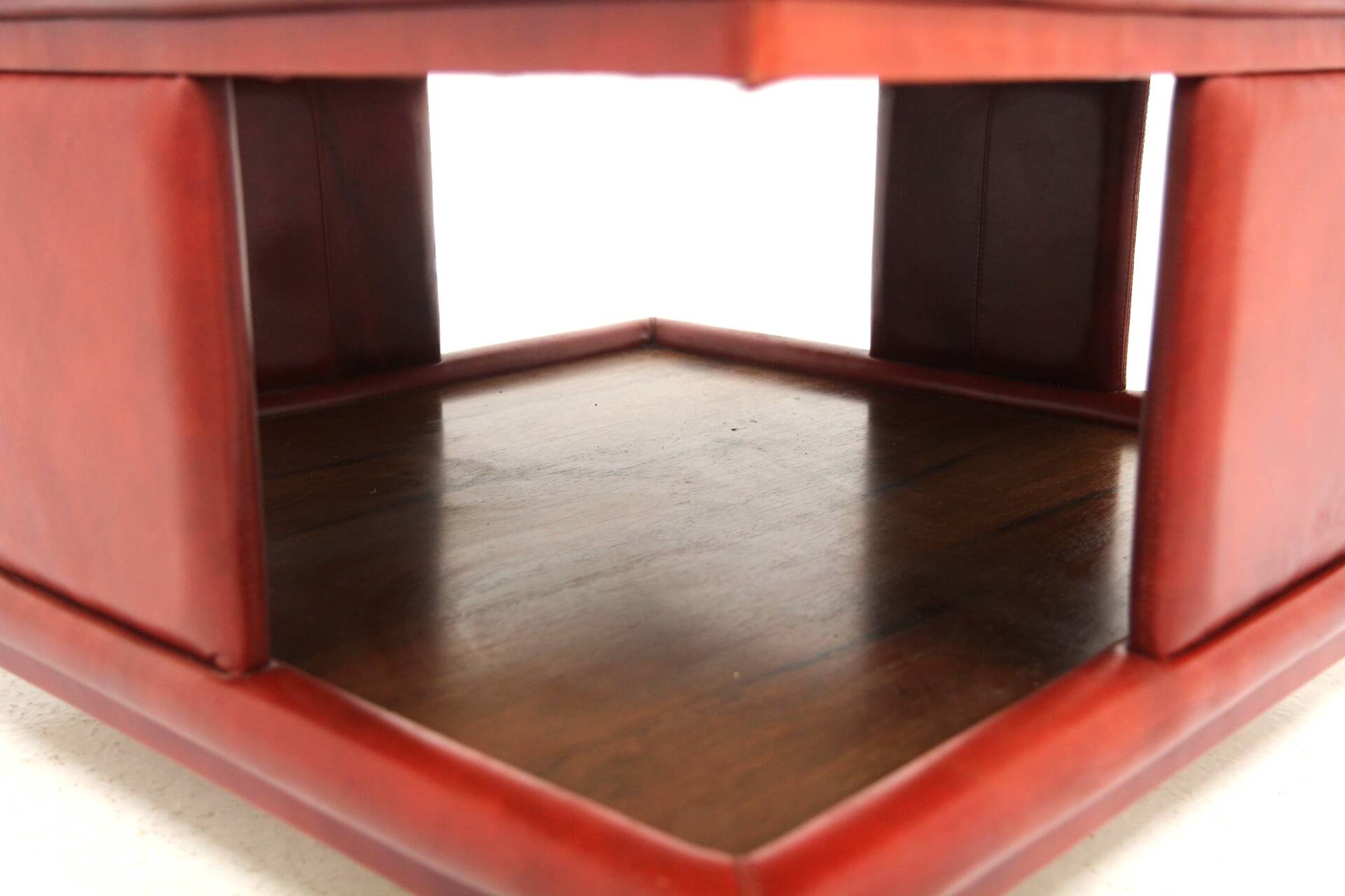 Leather coffee table, Italy, 1970