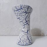 Vintage asymmetrical diabolo vase in snow stoneware