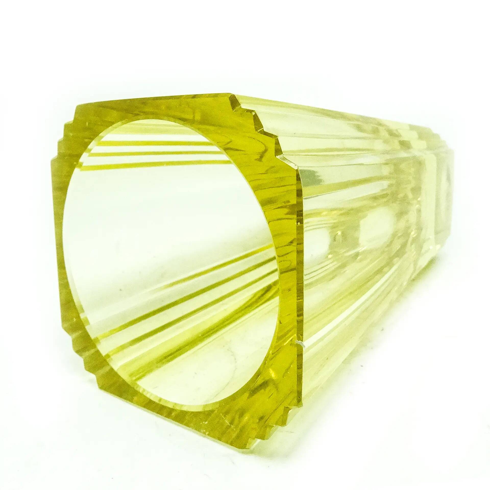 Art Deco vase, crystal, Moser, Czechoslovakia, 1930s