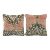 Set of 2 vintage Turkish cushion covers 51x51 cm