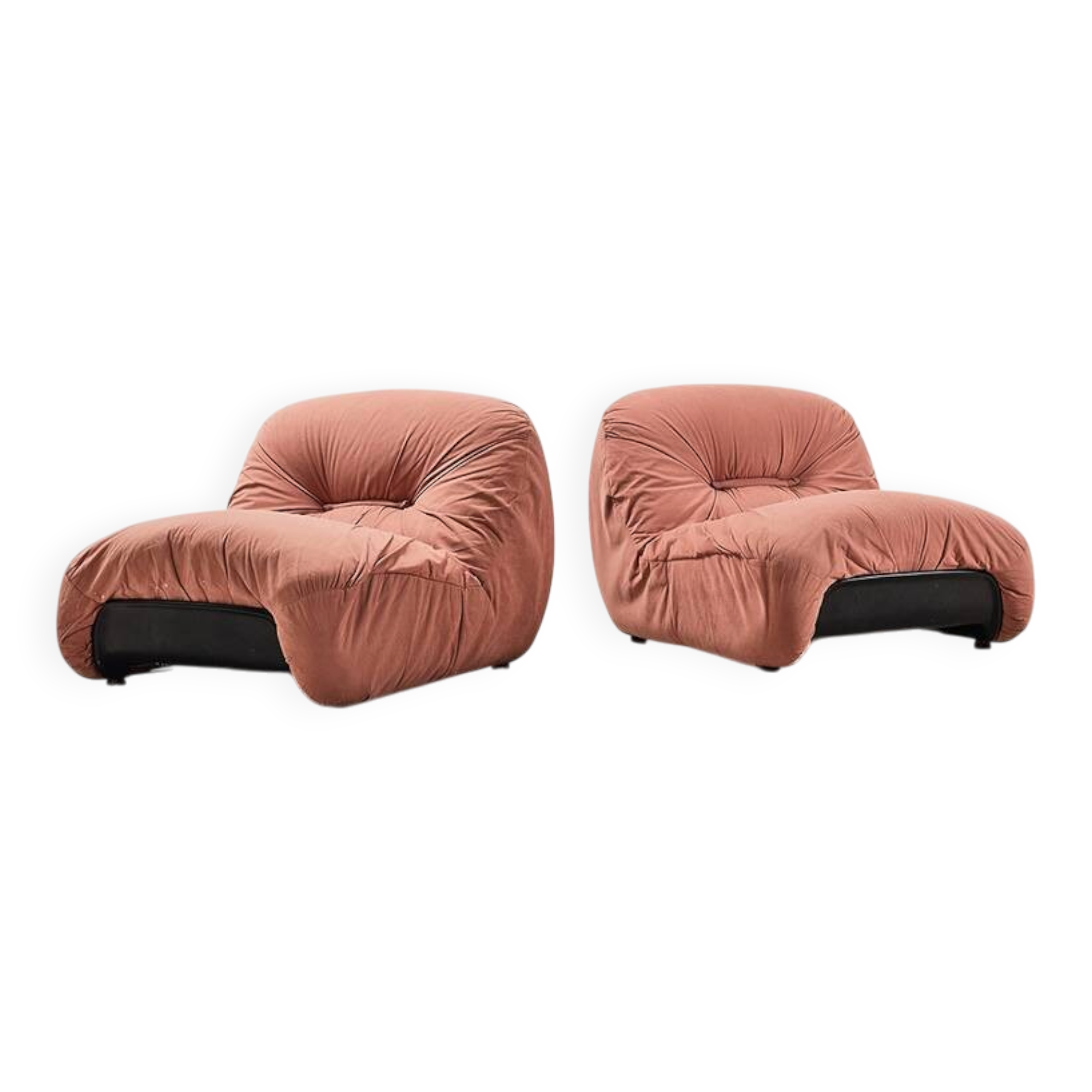 Diego Mattu Pair of Malu Lounge Chairs for 1P Italy 1970s