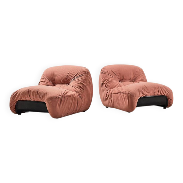 Paire de fauteuils Malu par Diego Mattu pour 1P Italie années 1970
